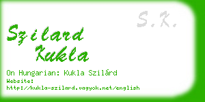 szilard kukla business card
